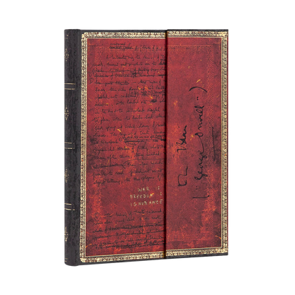 Paperblanks Orwell, Nineteen Eighty-Four Midi Hardback Journal – Lined, 144 Pages – angled view