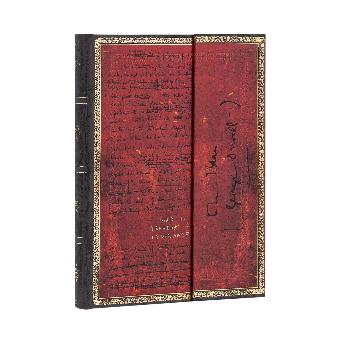 Paperblanks Orwell, Nineteen Eighty-Four Midi Hardback Journal – Plain, 144 Pages – angled view