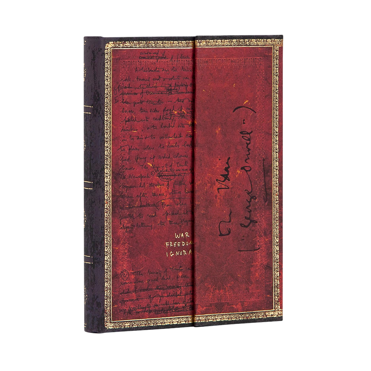 Paperblanks Orwell, Nineteen Eighty-Four Mini Hardback Journal – Lined, 176 Pages – angled view