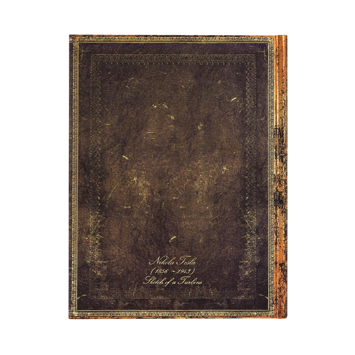 Paperblanks Tesla, Sketch of a Turbine Ultra Hardback Journal – Plain, 144 Pages – back cover