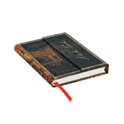 Paperblanks Tesla, Sketch of a Turbine Mini Hardback Journal – Plain, 176 Pages – page edge