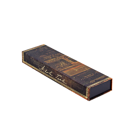Paperblanks Tesla, Sketch of a Turbine Pencil Case – front view