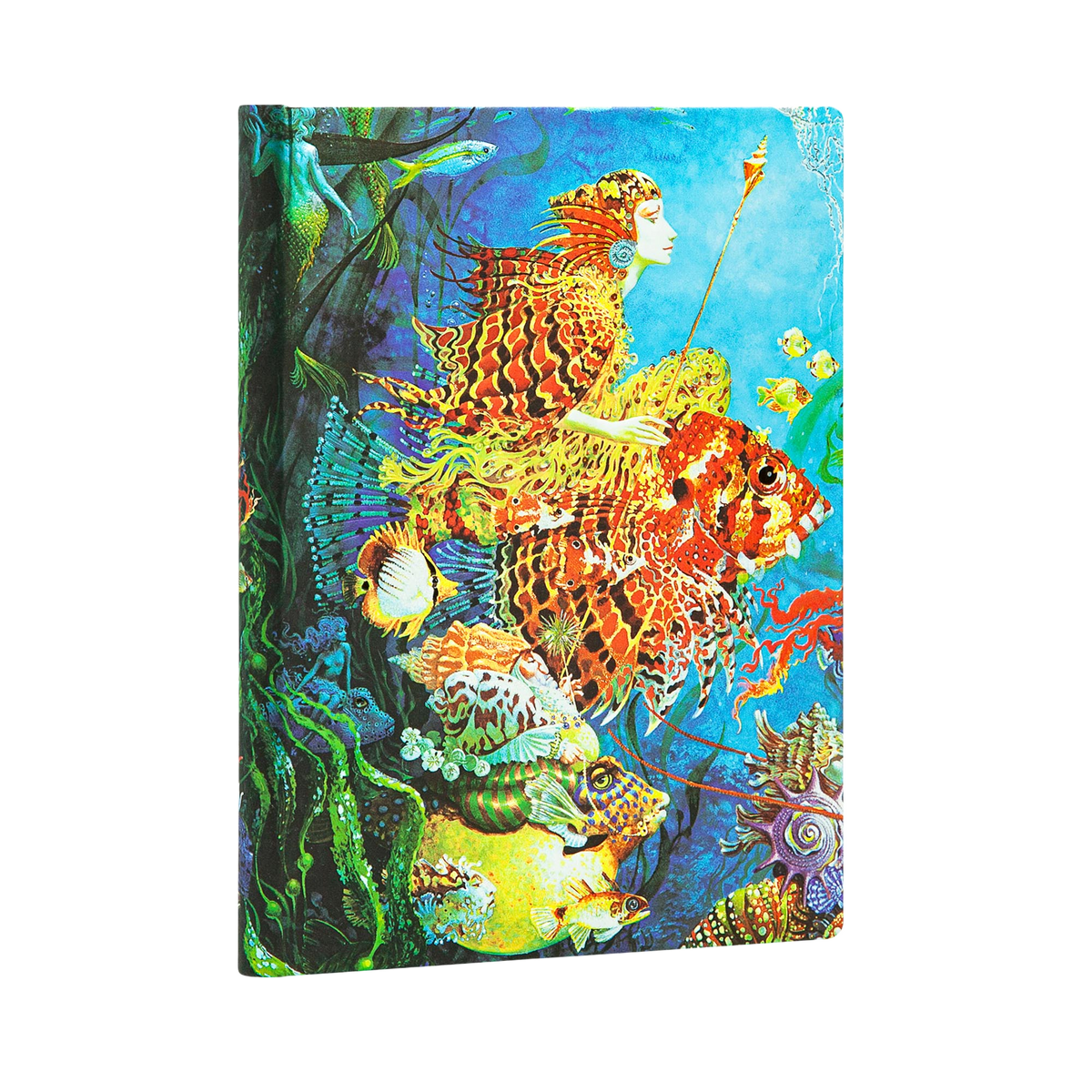 Paperblanks Sea Fantasies Midi Hardback Journal – Plain, 144 Pages – angled view