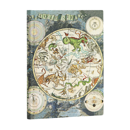 Paperblanks Celestial Planisphere Midi Softback Flexi Journal – Lined, 176 Pages – angled view