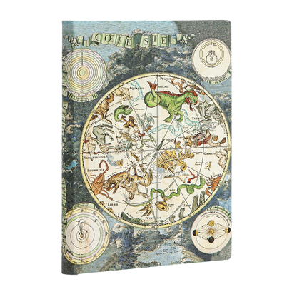 Paperblanks Celestial Planisphere Mini Softback Flexi Journal – Lined, 176 Pages – angled view