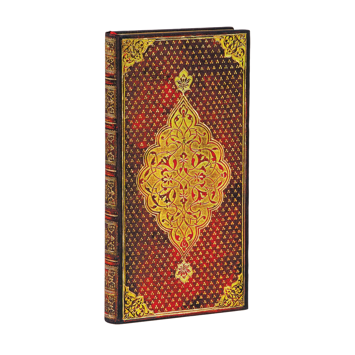 Paperblanks Golden Trefoil Slim Hardback Journal – Lined, 176 Pages – angled view