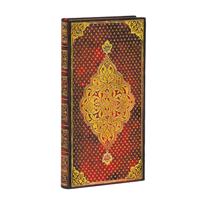 Paperblanks Golden Trefoil Slim Hardback Journal – Lined, 176 Pages – angled view