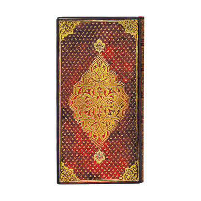 Paperblanks Golden Trefoil Slim Hardback Journal – Lined, 176 Pages – back cover