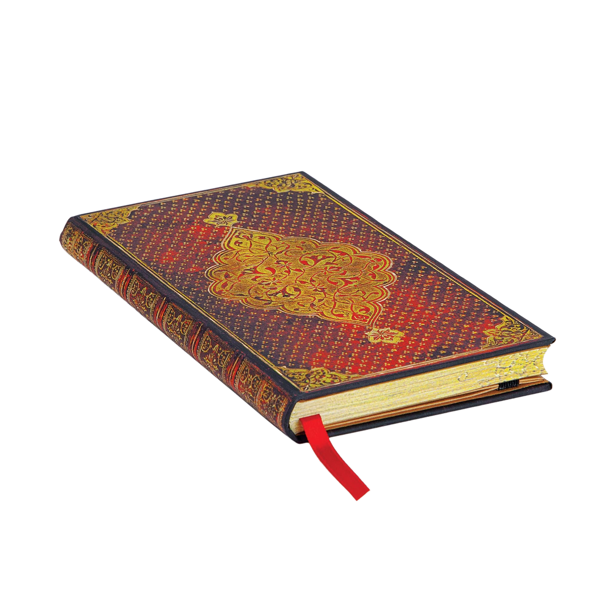 Paperblanks Golden Trefoil Slim Hardback Journal – Lined, 176 Pages – page edge