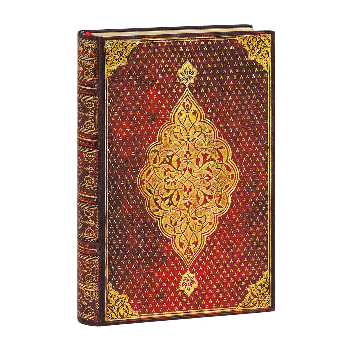 Paperblanks Golden Trefoil Mini Hardback Journal – Plain, 240 Pages – angled view