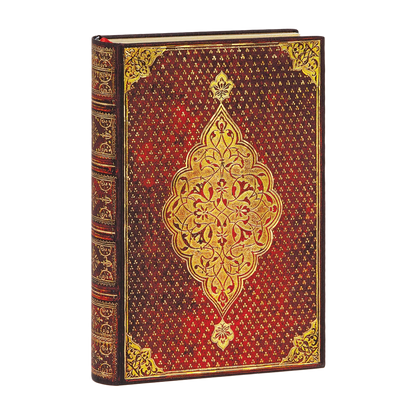 Paperblanks Golden Trefoil Mini Hardback Journal – Plain, 240 Pages – angled view