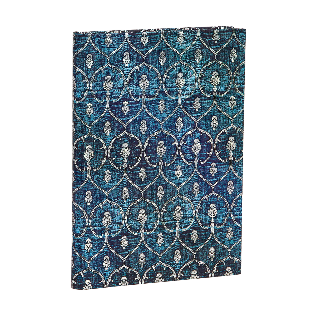 Paperblanks Blue Velvet Midi Hardback Journal – Plain, 144 Pages – angled view