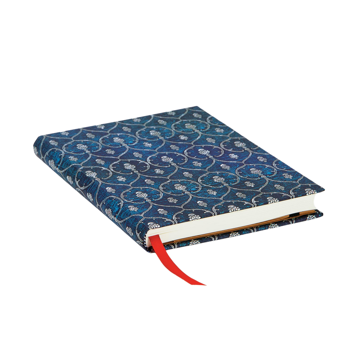 Paperblanks Blue Velvet Midi Hardback Journal – Plain, 144 Pages – page edge