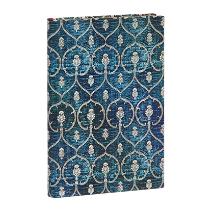 Paperblanks Blue Velvet Mini Hardback Journal – Plain, 176 Pages – angled view