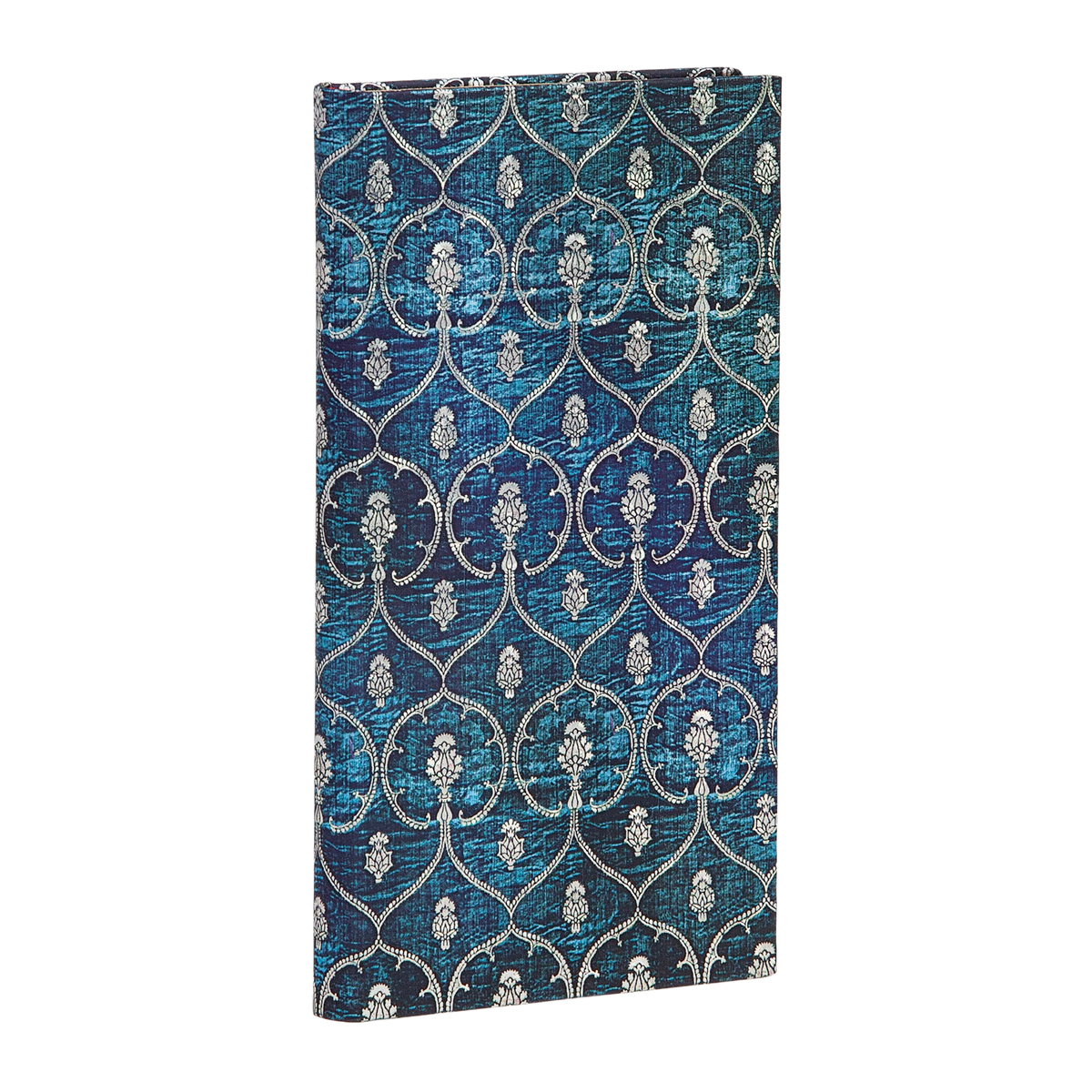 Paperblanks Blue Velvet Slim Hardback Journal – Lined, 176 Pages – angled view