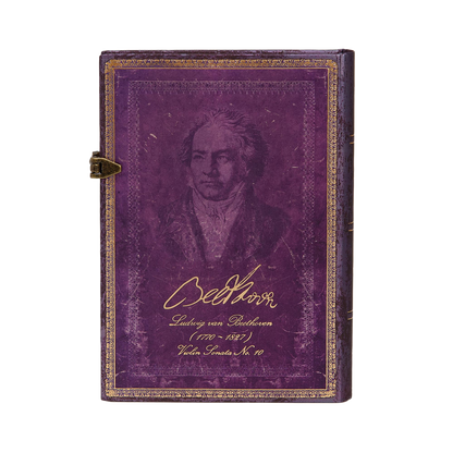 Paperblanks Beethoven’s 250th Birthday Midi Hardback Journal – Lined, 240 Pages – back cover