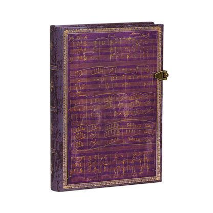 Paperblanks Beethoven’s 250th Birthday Midi Hardback Journal – Plain, 240 Pages – angled view