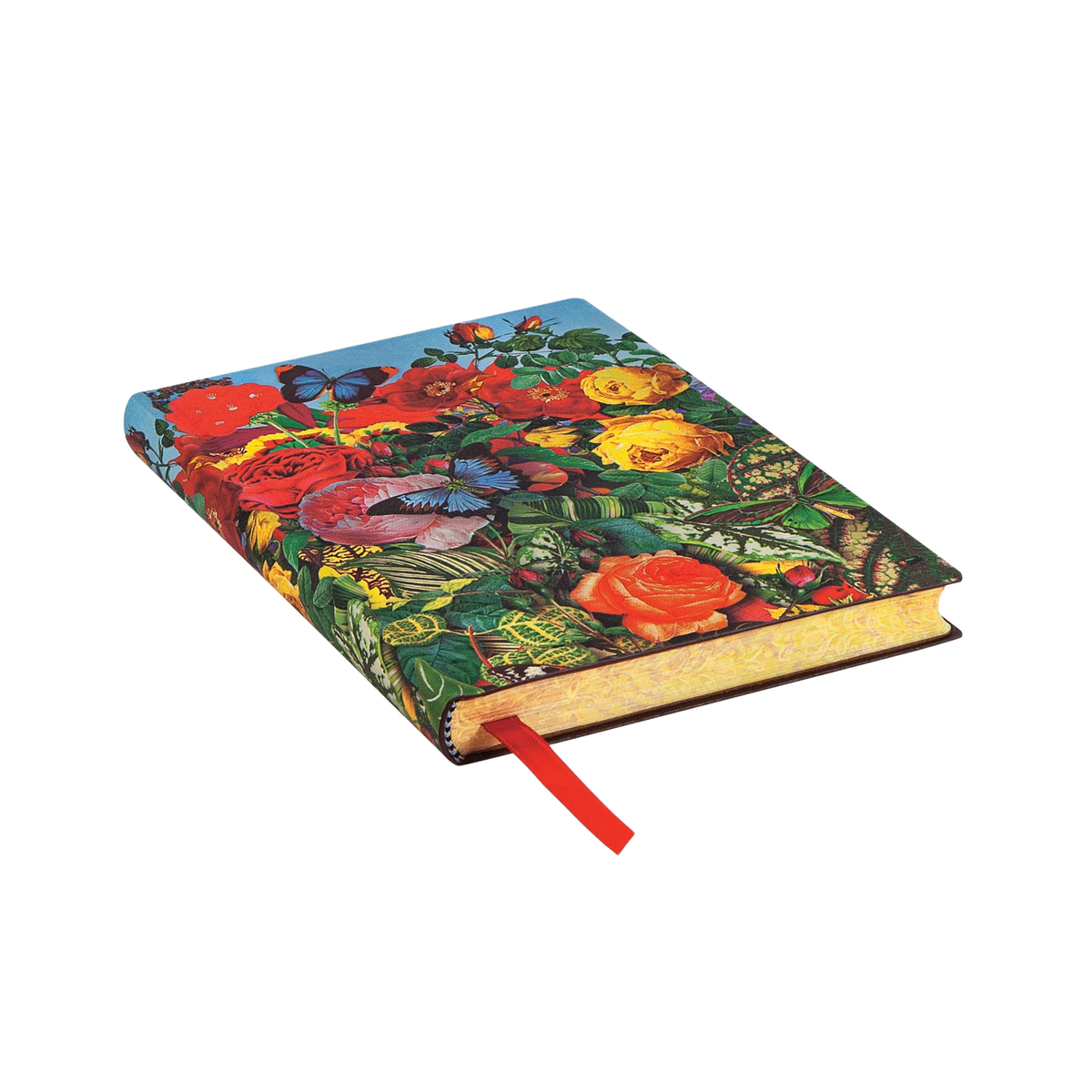 Paperblanks Butterfly Garden Mini Softback Flexi Journal – Plain, 208 Pages – page edge