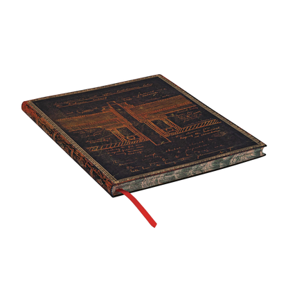 Paperblanks Tesla, Sketch of a Turbine Ultra Softback Flexi Journal – Lined, 176 Pages – page edge