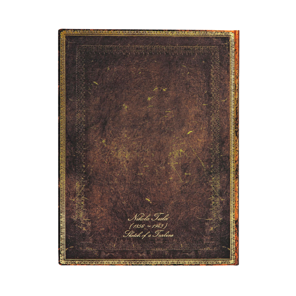 Paperblanks Tesla, Sketch of a Turbine Ultra Softback Flexi Journal – Plain, 176 Pages – back cover