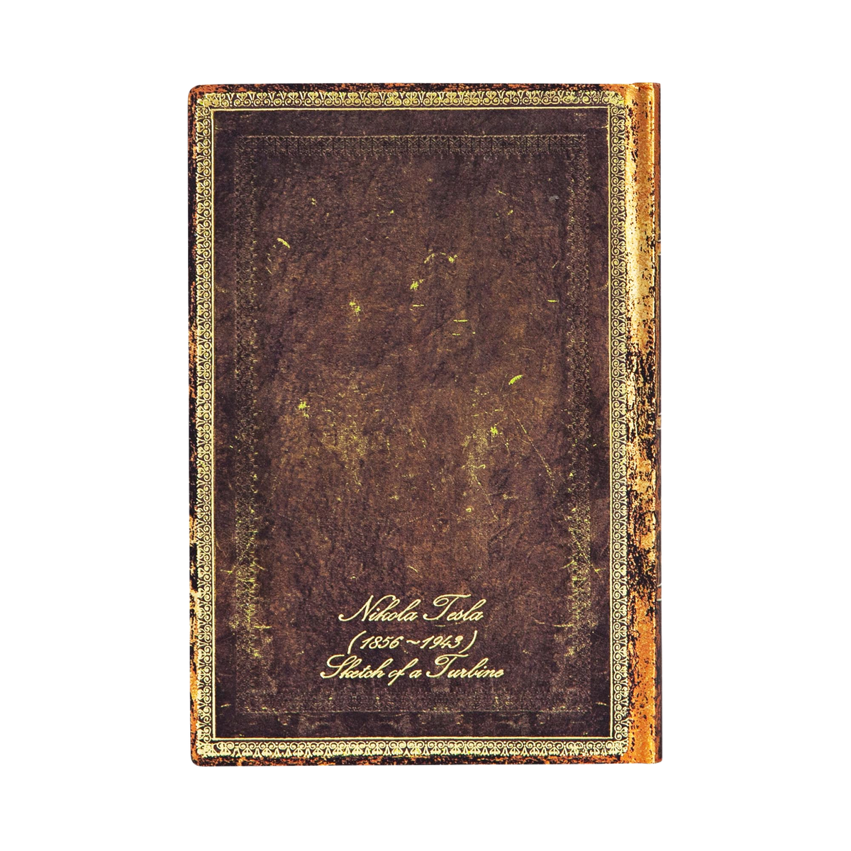 Paperblanks Tesla, Sketch of a Turbine Mini Softback Flexi Journal – Lined, 208 Pages – back cover