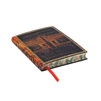 Paperblanks Tesla, Sketch of a Turbine Mini Softback Flexi Journal – Plain, 208 Pages – page edge