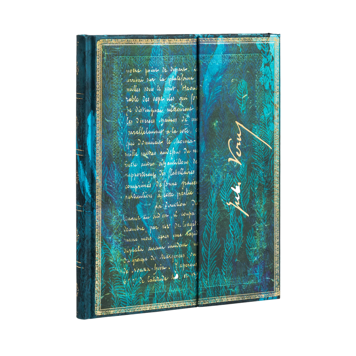 Paperblanks Verne, Twenty Thousand Leagues Ultra Hardback Journal – Lined, 144 Pages – angled view