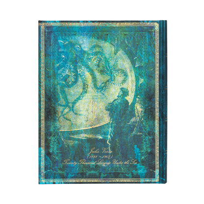 Paperblanks Verne, Twenty Thousand Leagues Ultra Hardback Journal – Lined, 144 Pages – back cover