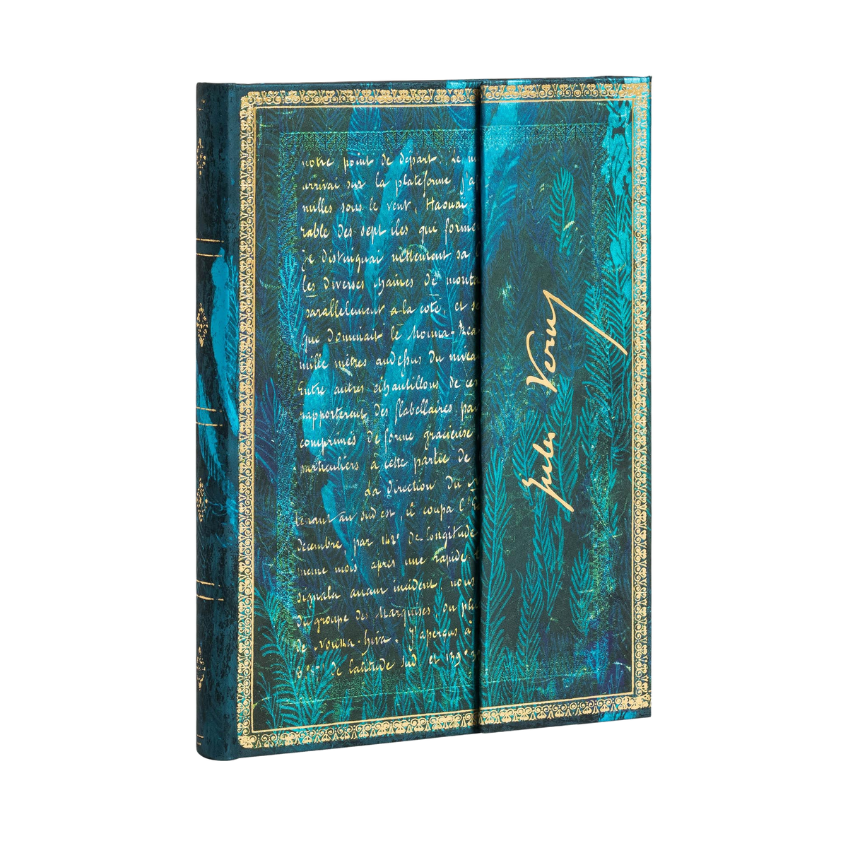 Paperblanks Verne, Twenty Thousand Leagues Midi Hardback Journal – Lined, 144 Pages – angled view