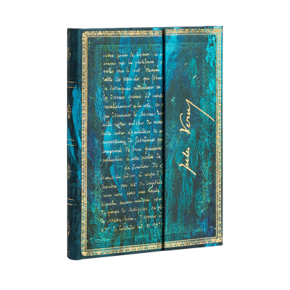 Paperblanks Verne, Twenty Thousand Leagues Midi Hardback Journal – Lined, 144 Pages – angled view