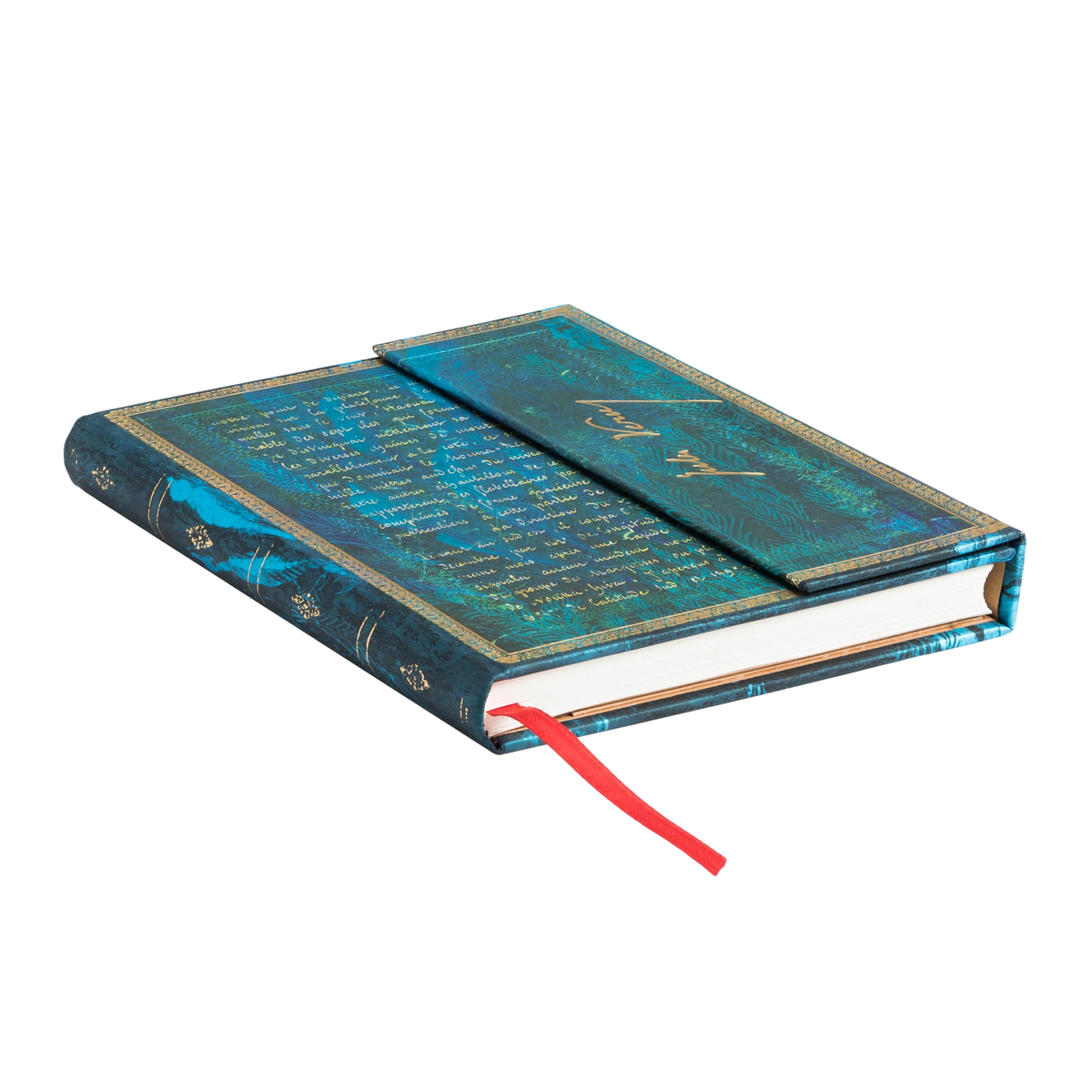 Paperblanks Verne, Twenty Thousand Leagues Midi Hardback Journal – Lined, 144 Pages – page edge