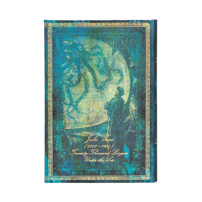 Paperblanks Verne, Twenty Thousand Leagues Mini Hardback Journal – Plain, 176 Pages – back cover