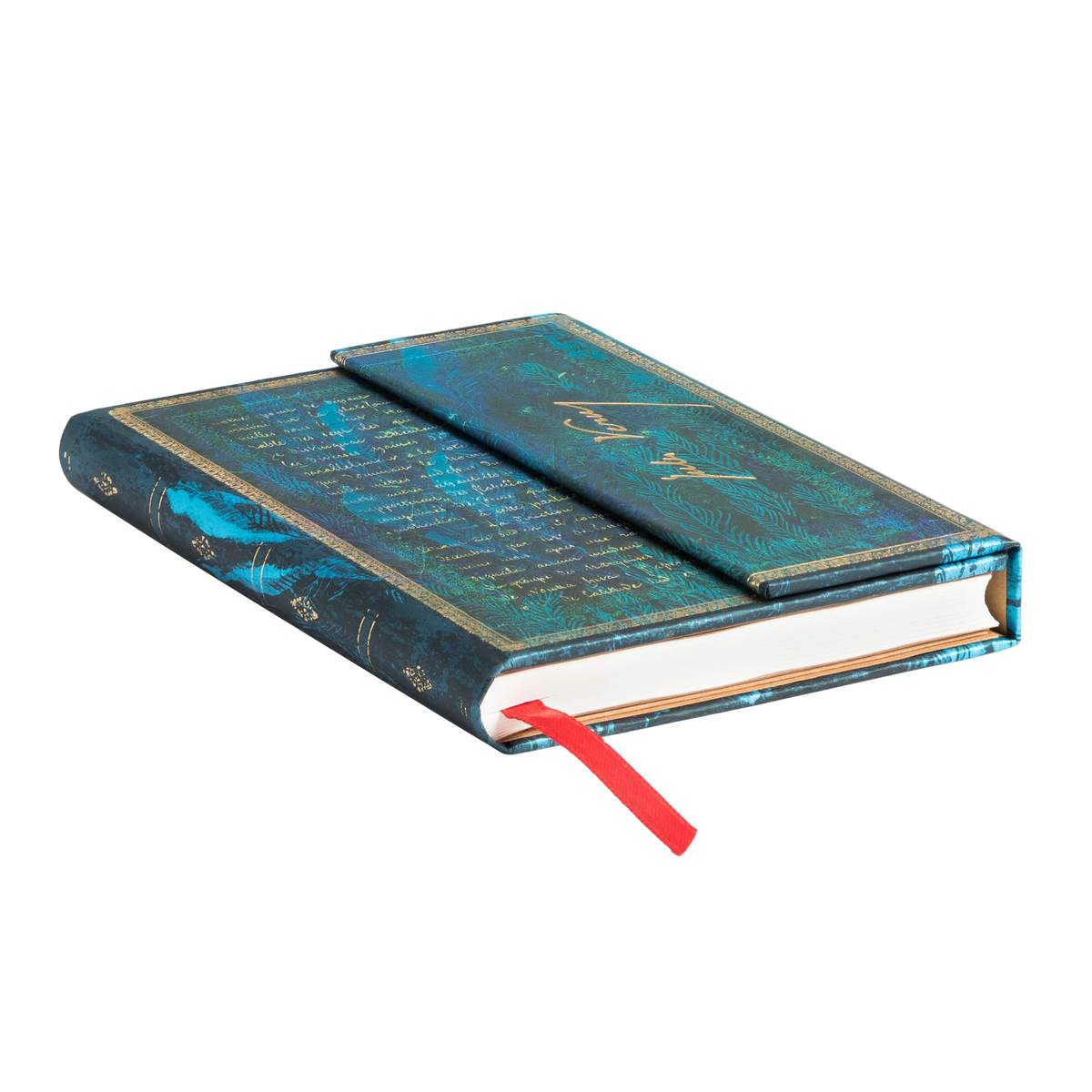 Paperblanks Verne, Twenty Thousand Leagues Mini Hardback Journal – Plain, 176 Pages – page edge