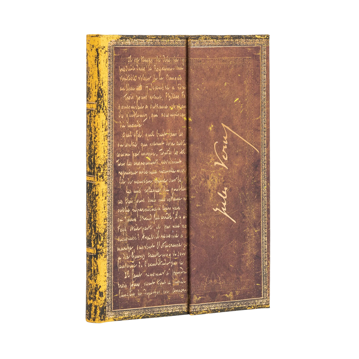 Paperblanks Verne, Around the World Mini Hardback Journal – Lined, 176 Pages – angled view