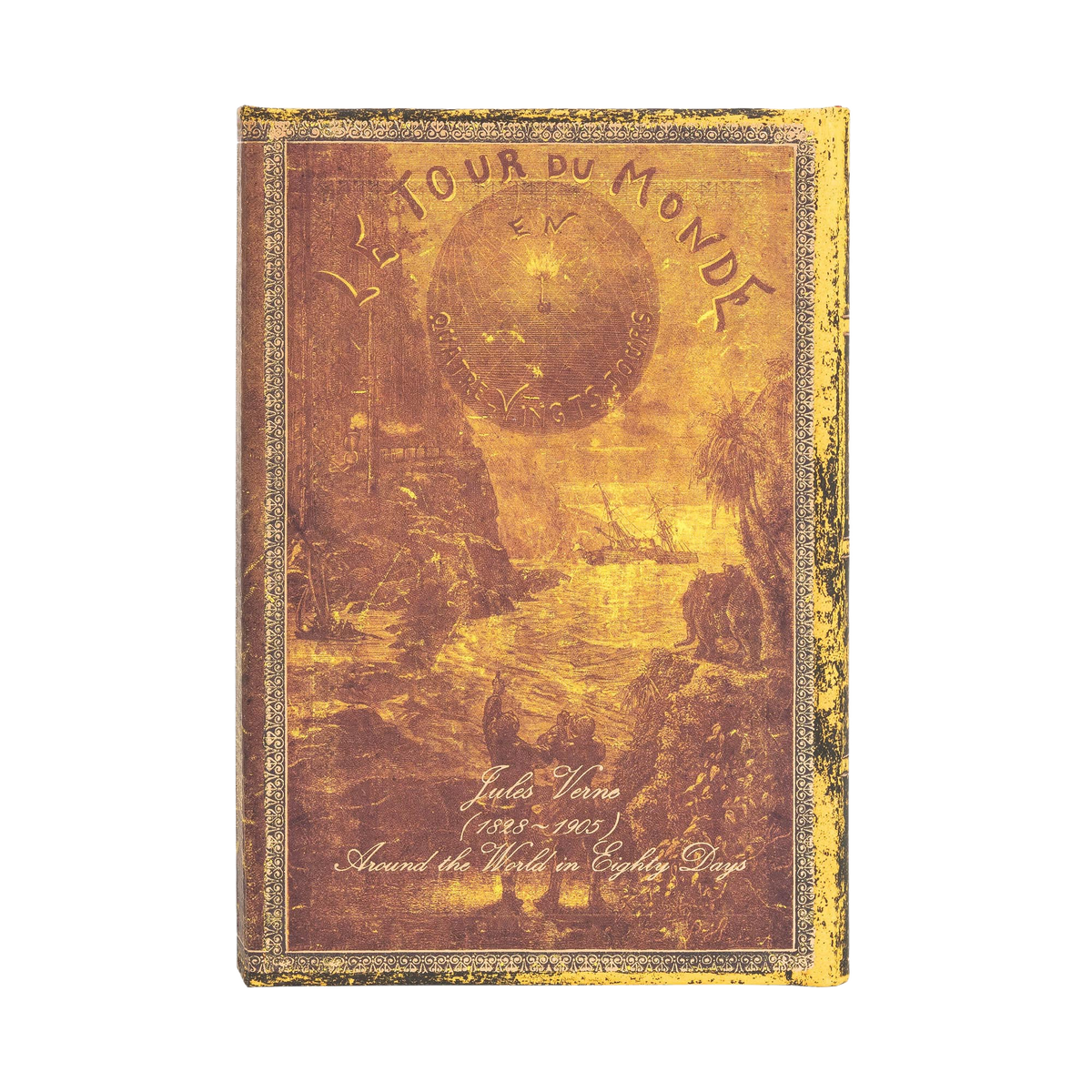 Paperblanks Verne, Around the World Mini Hardback Journal – Lined, 176 Pages – back cover