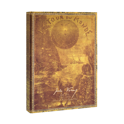 Paperblanks Verne, Around the World Manuscript Box – angled view