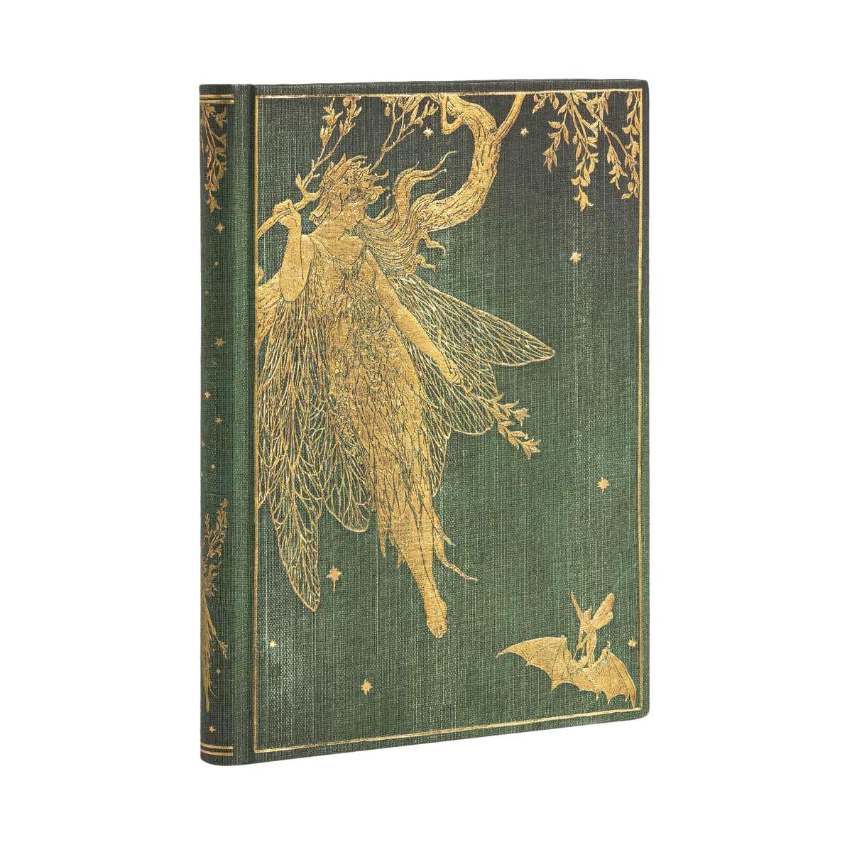 Paperblanks Olive Fairy Midi Hardback Journal – Lined, 144 Pages – angled view