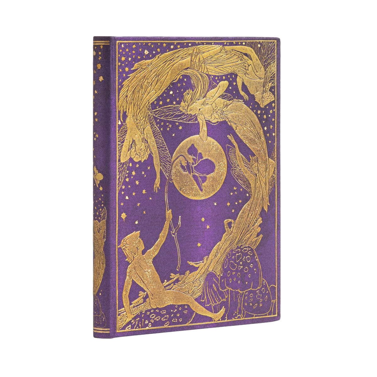 Paperblanks Violet Fairy Mini Hardback Journal – Plain, 176 Pages – angled view