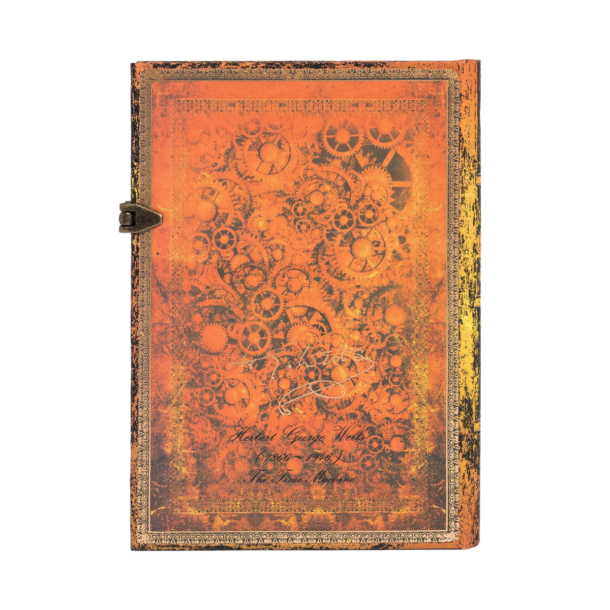 Paperblanks H.G. Wells’ 75th Anniversary Midi Hardback Journal – Plain, 240 Pages – back cover