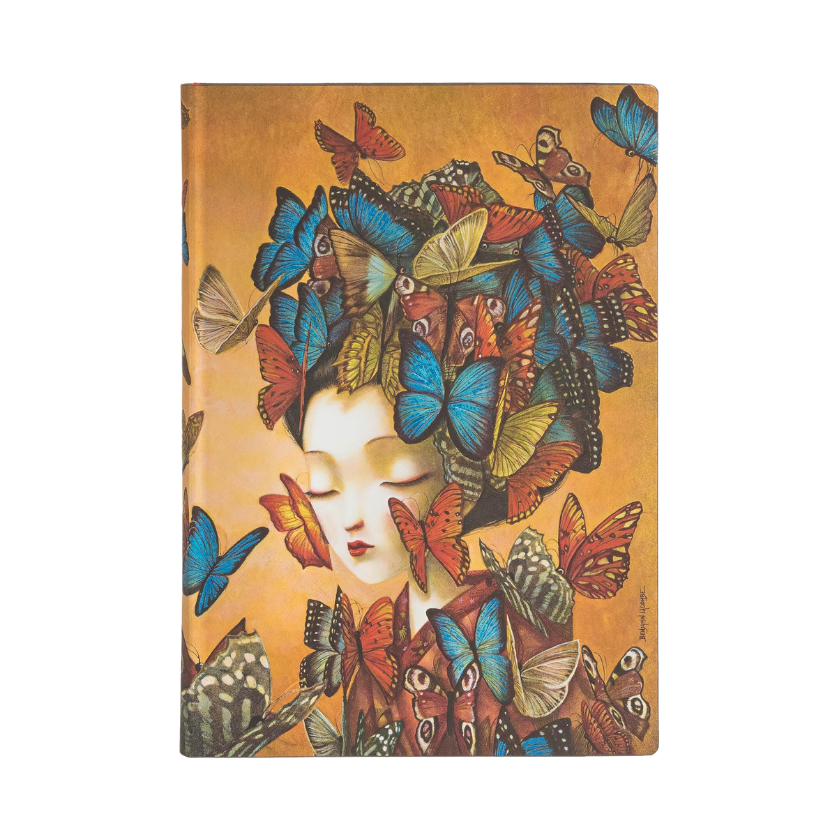 Paperblanks Madame Butterfly Midi Softback Flexi Journal – Lined, 176 Pages – front cover