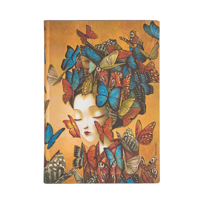 Paperblanks Madame Butterfly Midi Softback Flexi Journal – Lined, 176 Pages – front cover
