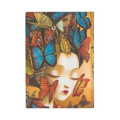Paperblanks Madame Butterfly Midi Softback Flexi Journal – Plain, 176 Pages – back cover