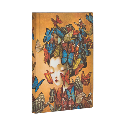 Paperblanks Madame Butterfly Mini Softback Flexi Journal – Lined, 208 Pages – angled view