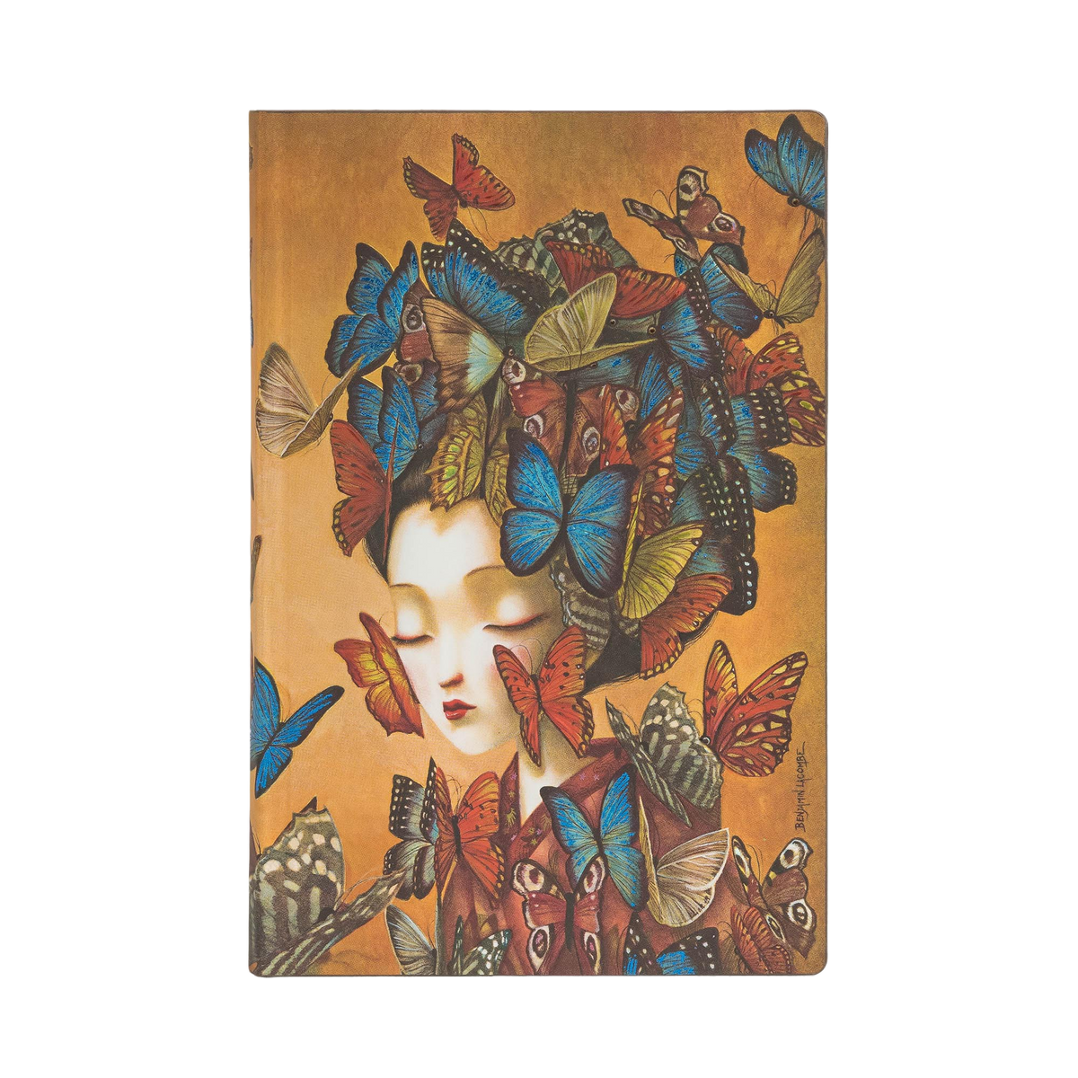 Paperblanks Madame Butterfly Mini Softback Flexi Journal – Lined, 208 Pages – front cover