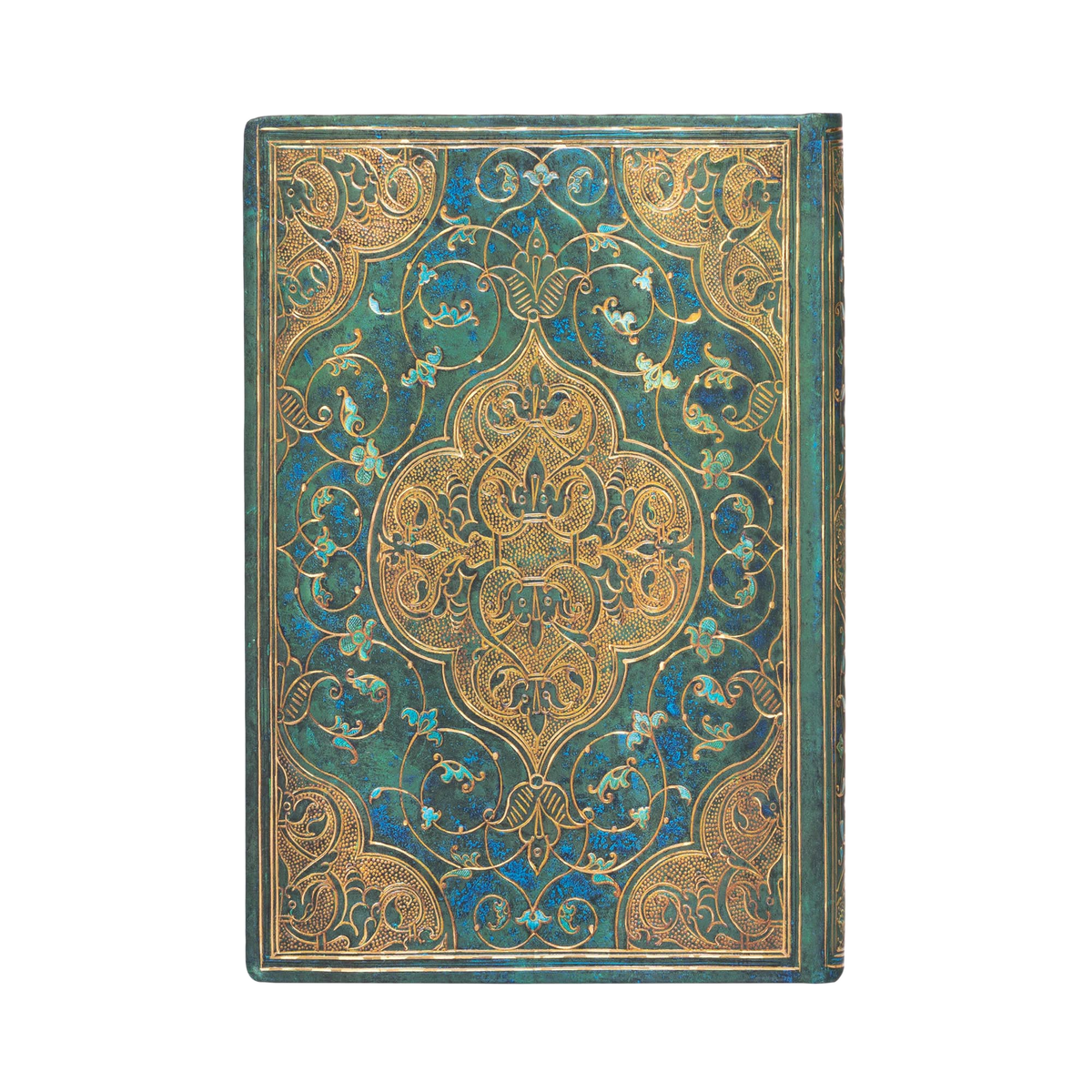 Paperblanks Turquoise Chronicles Mini Hardback Address Book – 128 Pages – back cover