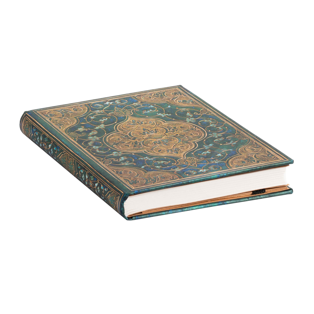 Paperblanks Turquoise Chronicles Mini Hardback Address Book – 128 Pages – page edge