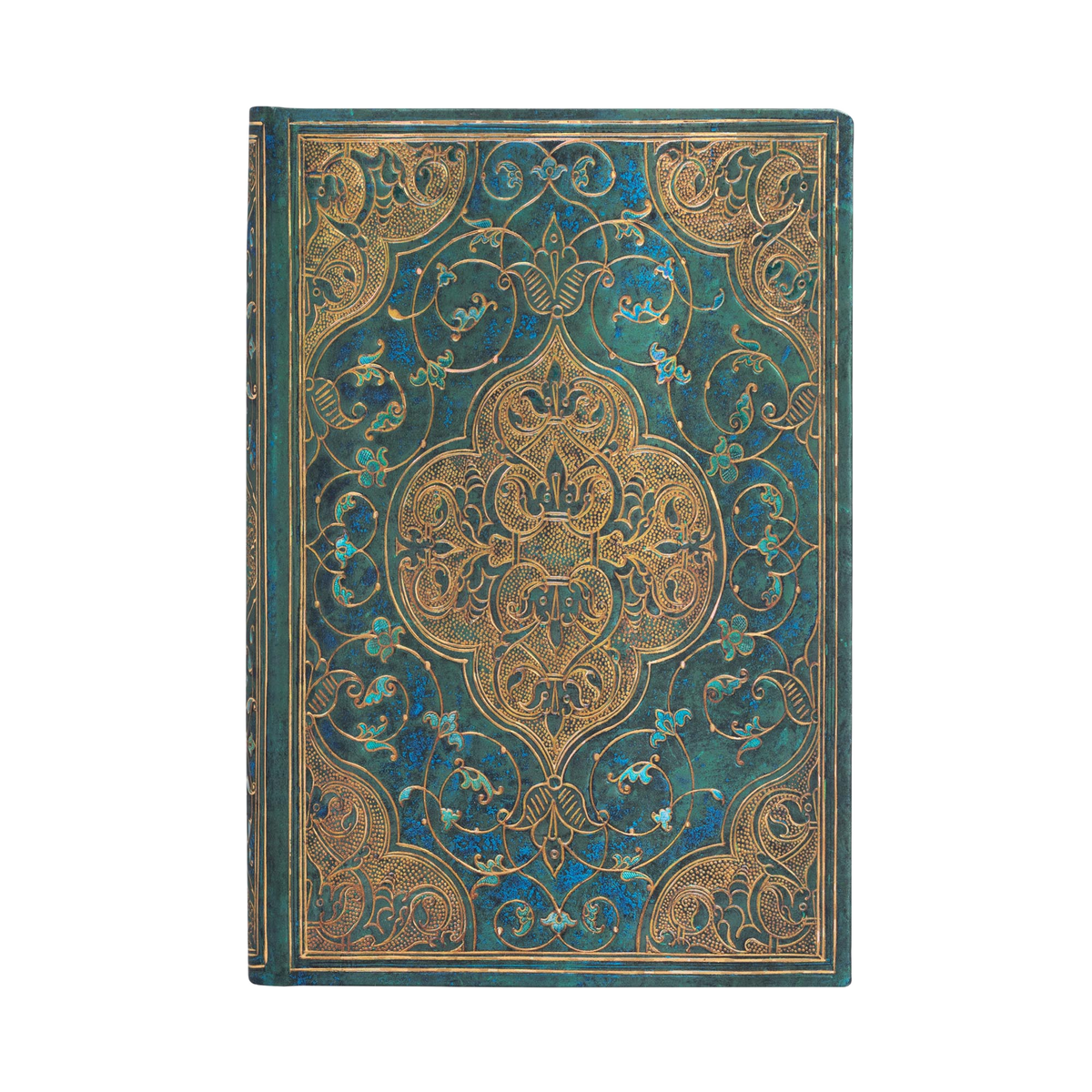 Paperblanks Turquoise Chronicles Mini Hardback Address Book – 128 Pages – front cover
