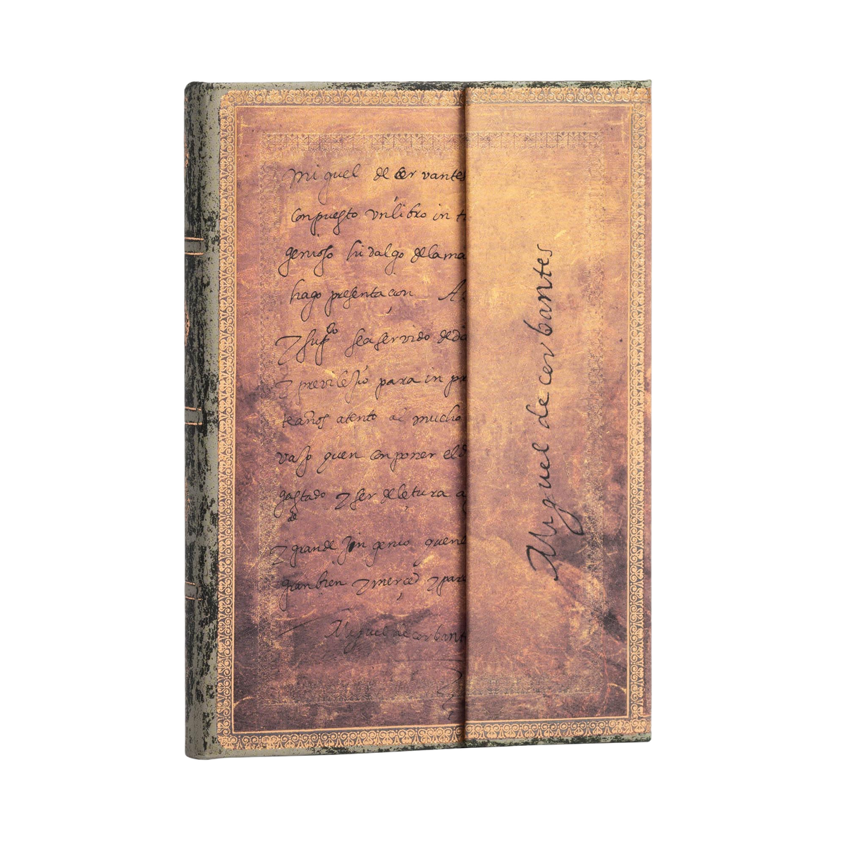 Paperblanks Cervantes, Letter to the King Midi Hardback Journal – Lined, 144 Pages – angled view