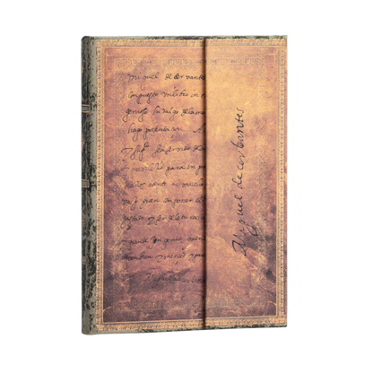 Paperblanks Cervantes, Letter to the King Midi Hardback Journal – Lined, 144 Pages – angled view
