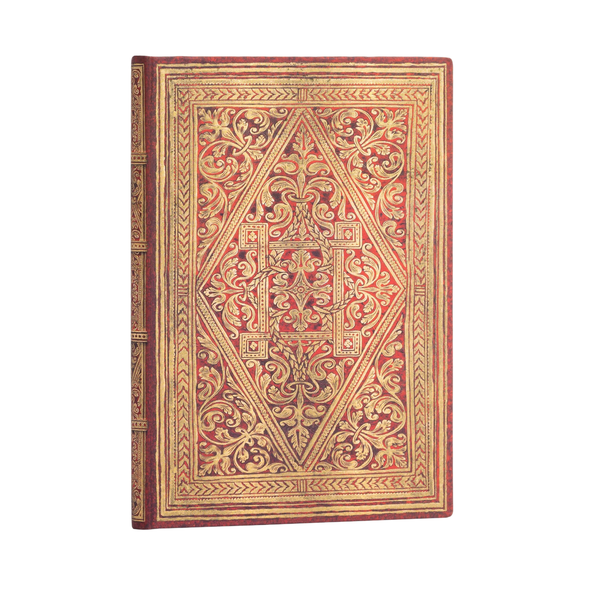 Paperblanks Golden Pathway Midi Hardback Journal – Plain, 144 Pages – angled view